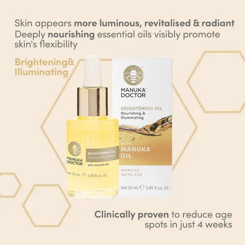 Vista 2 de Manuka Doctor Aceite facial nutritivo con vitamina E, rosa mosqueta y aceite de aguacate, tratamiento de manchas para una piel brillante 0.85 onzas