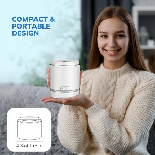 Vista 4 de LifeBasis Limpiador ultrasónico de joyas, limpiador ultrasónico portátil de 7.4 oz (7.4 fl oz) 42 kHz, máquina de limpieza ultrasónica