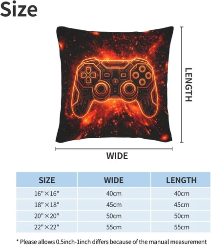 Vista 2 de Perinsto Juego de 2 fundas de almohada decorativas para sofá, cama, decoración del hogar, 16 x 16 pulgadas