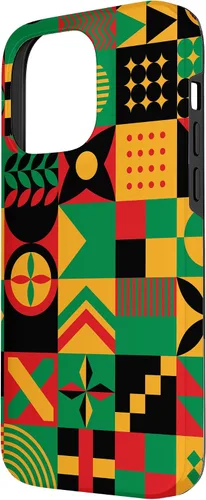 Vista 2 de Funda para iPhone 14 Pro Max con patrón tribal africano orgullo afroamericano historia negra