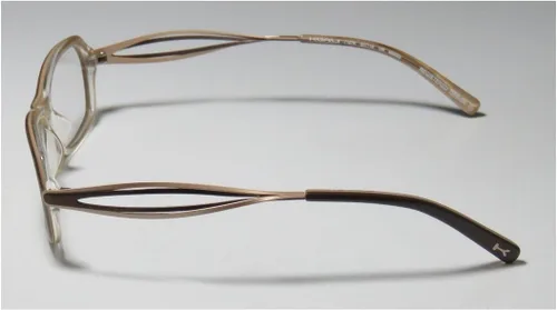 Vista 4 de MOREL Koali 7127k Simple Elegant Optical European Eyeglass Frame/Glasses Premium Marrón oscuro y claro