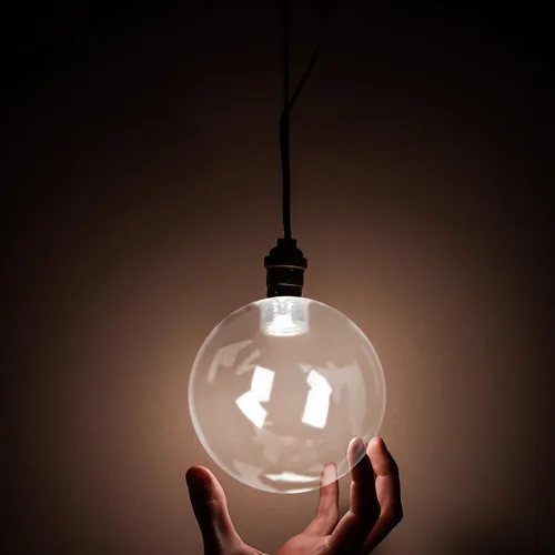 Vista 5 de DOITOOL Pantalla de lámpara de cristal G9 con forma de globo transparente y roscada, cubierta de protección de bombilla de repuesto para techo