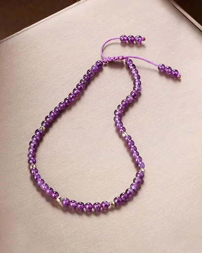 Vista 6 de Jewever Tobillera de piedras preciosas para mujer, con cuentas de piedra curativa, energía, cristal de playa, joyería ajustable (8.5-10 pulgadas)