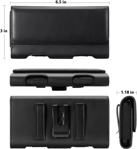 Vista 7 de Mopaclle Funda de teléfono para Galaxy Z Fold 6 Z Fold 5 Z Fold 4 Z Fold 3 Funda con clip para cinturón, funda de cuero con clip para cinturón