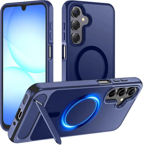 Vista 71 de Hualele - Funda magnética para Samsung Galaxy S24 Plus/S25 Plus con soporte de metal, [compatible con MagSafe]