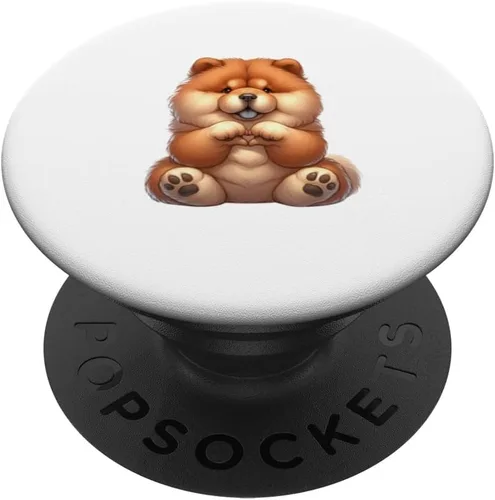 Vista 6 de Perros divertidos para los amantes de los animales y las mascotas Chow Chow PopSockets MagSafe PopGrip para iPhone