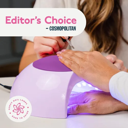 Vista 3 de SUNUV Luz UV de 48 W para uñas, 0.5 onzas líquidas, capa superior y base, juego de esmalte de gel para uso doméstico y salón SUN2C morado