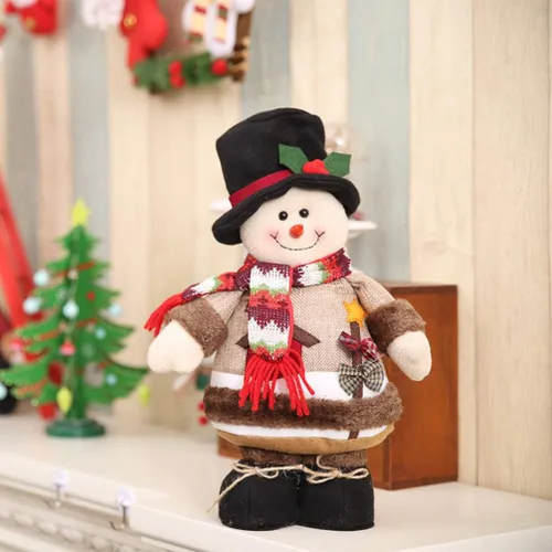 Vista 4 de Muñecos de decoración de Navidad, muñeco de nieve de pie, juguete de decoración para niños