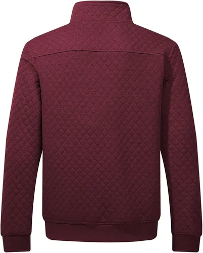 Vista 4 de JMIERR Sudadera acolchada para hombre casual manga larga cuello alto botones