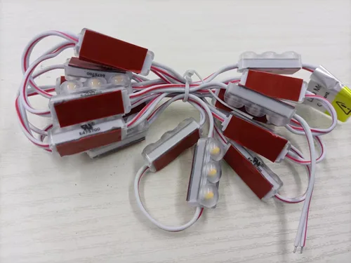 Vista 4 de Mini módulo LED DC12V 3000K blanco cálido 0.5W luz decorativa impermeable para letreros publicitarios de letras con cinta adhesiva en la parte