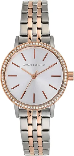Vista 10 de A X Armani Exchange Reloj de mujer, reloj de tres manecillas para mujer con correa de acero inoxidable o cuero