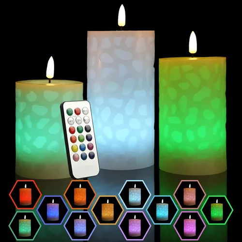 Vista 16 de Velas de té recargables sin llama con temporizador remoto y base de carga, velas LED que funcionan con pilas, velas USB para otoño, boda, Navidad