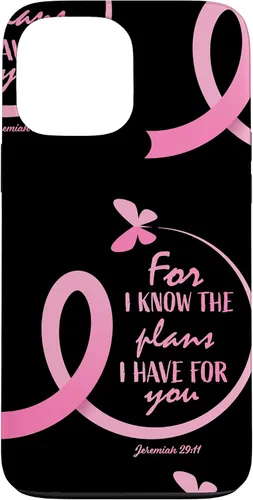 Vista 24 de Breast Cancer Gifts Women Mom Jeremiah 29 11 Butterfly Phone Case for iPhone 17