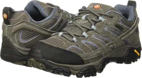 Vista 7 de Merrell Moab 2 - Zapatos de senderismo impermeables para mujer, Gris, 6.5