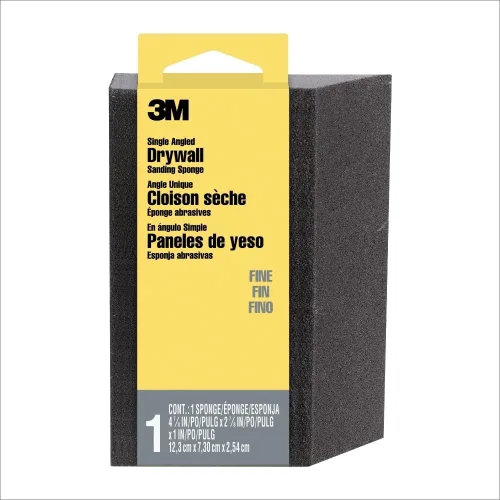Vista 9 de 3M Angled Sanding Sponge, Fine Grit, Use Wet or Dry, Great for All Purpose Sanding, Washable & Reusable, Use for Interior & Exterior, Angled Sanding