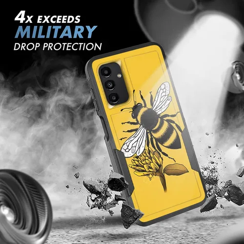 Vista 464 de Funda para Galaxy A14 5G, resistente de doble capa híbrida de policarbonato duro, goma suave, a prueba de golpes, funda protectora resistente
