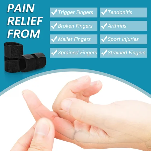 Vista 3 de 2 férulas pequeñas para dedo del pulgar, estabilizador de meñique para dedo gatillo, dedo de mazo, dedo roto, enderezamiento, dolor de artritis