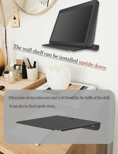Vista 6 de Estante de montaje en pared para altavoces inteligentes compatible con Echo 4/5, Echo Show 5/8/10, Echo Studio, Pop, Homepod, Sonos, estante