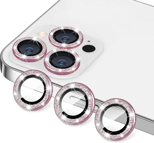 Vista 122 de Compatible con iPhone 13 Pro para iPhone 13 Pro Max, protector de lente de cámara antiarañazos, vidrio templado 9H, protector de cámara de metal a
