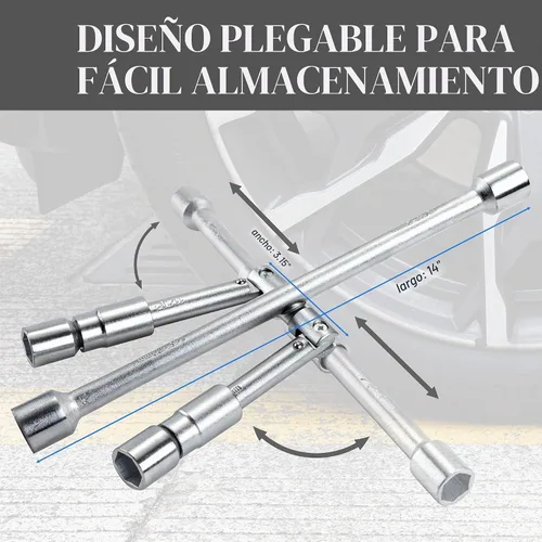 Vista 2 de Cartman - Llave universal plegable de tubo de 36 cm, de hierro, de 4 vías