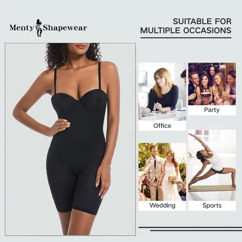 Vista 4 de KKP Shapewear for Women Tummy Control Full Bust Body Shaper Bodysuit Butt Lifter Thigh Slimmer