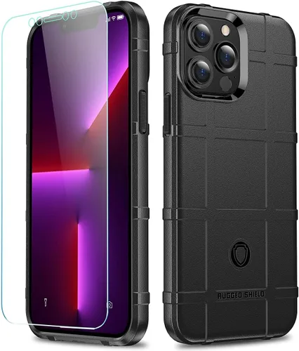 Vista 36 de Funda para iPhone 13, Rugged Shield 8 pies a prueba de caídas TPU Armadura gruesa Funda protectora táctica compatible con iPhone 13 (6.1 pulgadas)