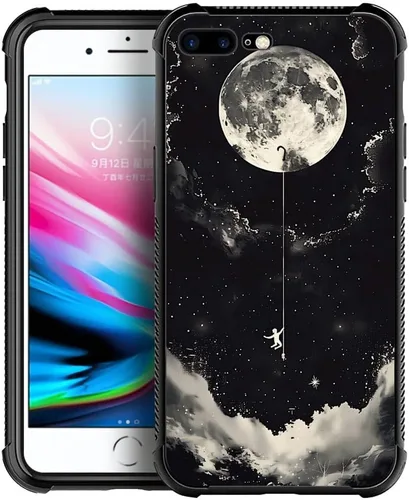 Vista 8 de CARLOCA Funda compatible con iPhone 8 Plus, iPhone 7 Plus para hombres y niños, increíble diseño de patrón de luz espacial nebulosa, a prueba