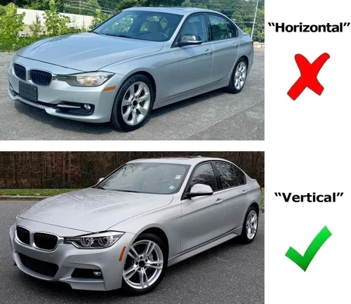 Vista 2 de iJDMTOY Marcas Laterales de Parachoques Delantero con Lente Fumada Negra Brillante Compatibles con BMW F30 F31 LCI Serie 3 320i 340i de 2016-2018