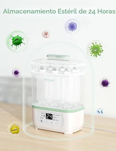 Vista 4 de Momcozy Esterilizador y secadora de biberones, esterilizador eléctrico de biberones de vapor 8 en 1 para biberones, artículos para bebés