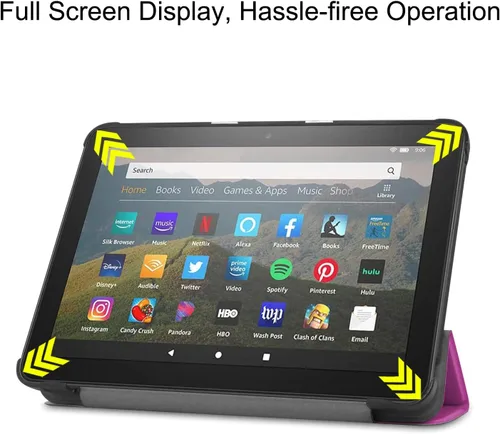Vista 4 de Funda protectora para tablet de 8 pulgadas, compatible con iPad y Samsung, suave y delgada, con soporte magnético inteligente, de TPU