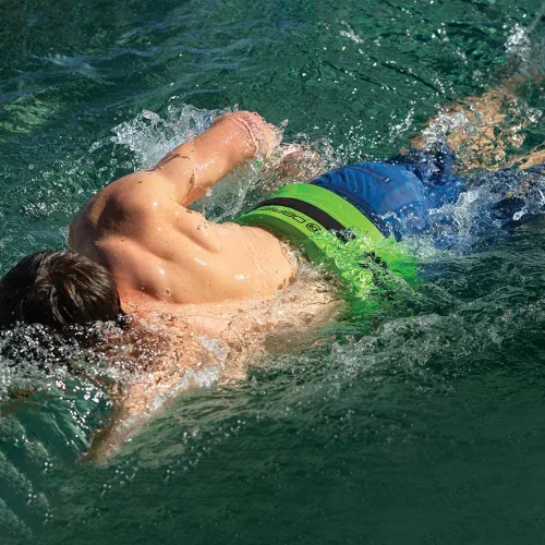 Vista 2 de O'Brien Cinturón de natación de flotación sumergido de vinilo, verde