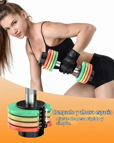 Vista 5 de 5-IN-1 Adjustable Dumbbell Set, Pair 12.5LB/22.5LB Weight Set for Home Gym