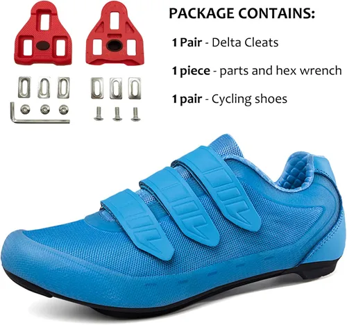 Vista 2 de Mens Womens Indoor Cycling Shoes Compatible with Peloton Bike Shoes Cycling Shoes with Delta Cleats Clip Outdoor Pedal SPD Road Bike Shoes