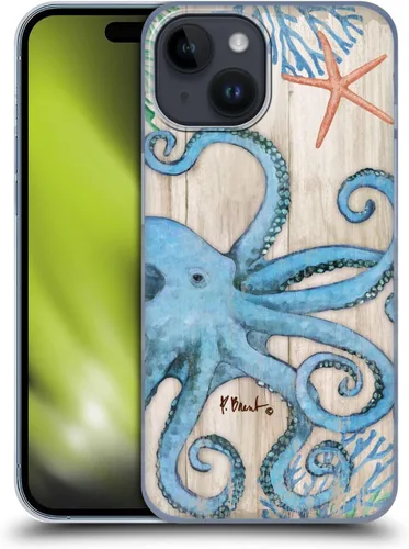 Vista 9 de Head Case Designs Officially Licensed Paul Brent Agate Mermaid Coastal Hard Back Case Compatible with Apple iPhone 15