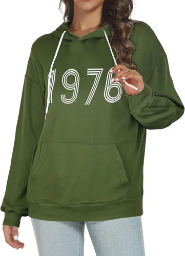 Vista 2 de Women's Hoodies Long Sleeve Sweatshirts Drawstring Pullover Tops with Pocket Casual Loose Blouses Tunic