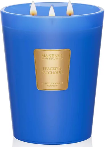 Vista 34 de M&SENSE - Vela de cera de soja natural aromática de 35 onzas, extragrande, 3 mechas, 150 horas, larga duración, combustión lenta, para decoración