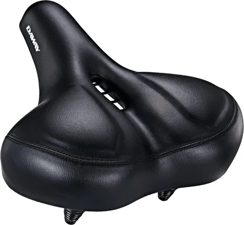 Vista 7 de DAWAY C50 - Asiento de bicicleta cómodo de gran tamaño, repuesto extra ancho con cojín de espuma viscoelástica para hombres y mujeres, cómodo