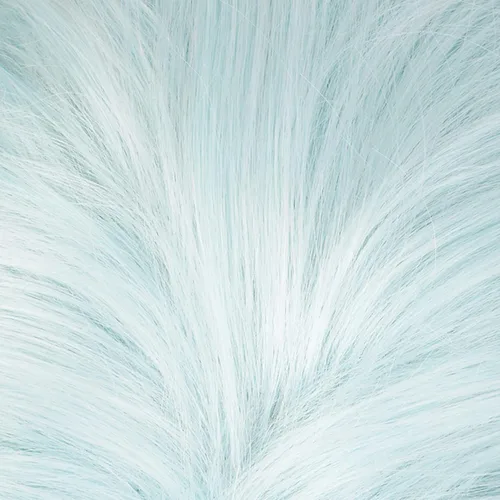 Vista 6 de Peluca de cosplay de anime con mezcla de plata con cabello azul claro Custome para fiesta temática de Halloween con gorra
