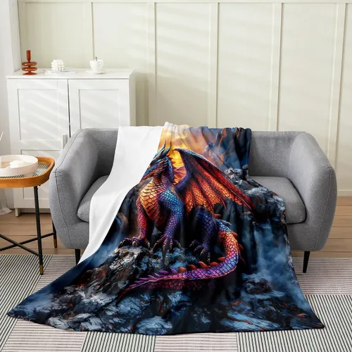 Vista 26 de Erosebridal American Flag Throw Blanket 40x50 Inch Sofa Bed Couch Decor,Rustic Deer Hunting Fleece Blanket for Kids Boys Girls,Farmhouse Cabin Bed