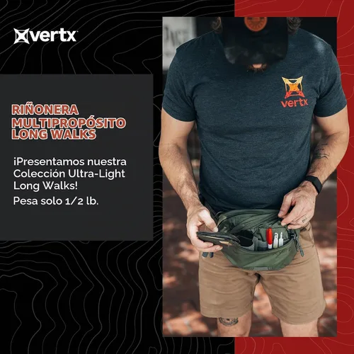 Vista 2 de Vertx Long Walks MP Riñonera - Riñonera táctica de 2L en nailon ripstop ultraligero con acabado resistente al agua
