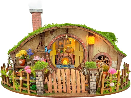 Vista 12 de Rompecabezas de madera 3D, diseño de bosque encantado, kit de miniatura para adultos y adolescentes, ideal para regalar y decorar casa de muñecas