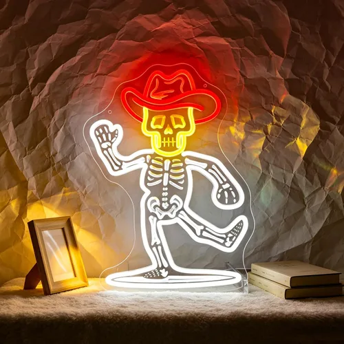 Vista 23 de Letrero de luz LED para baño con diseño grabado para decoración de pared, baño, bar o decoración divertida de habitación, alimentado por USB