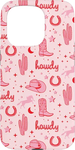 Vista 14 de Funda estética para iPhone 17, diseño de vaquera rosa pastel