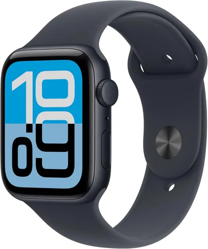 Vista 20 de Apple Watch SE 3 [GPS 1.575 in] Smartwatch con caja de aluminio medianoche con correa deportiva de medianoche - S/M. Monitores de fitness y sueño