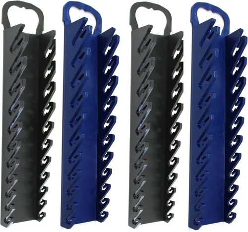 Vista 9 de Kit de bandeja organizadora de 11 herramientas para llaves rechonchas o de línea (kit de 2 piezas, negro y azul)