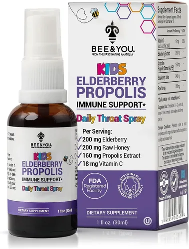 Vista 8 de Bee and You Propolis Ginger Raw Honey Spray calmante para la garganta, ultra puro, suplemento de apoyo inmunológico, salud bucal, antioxidantes