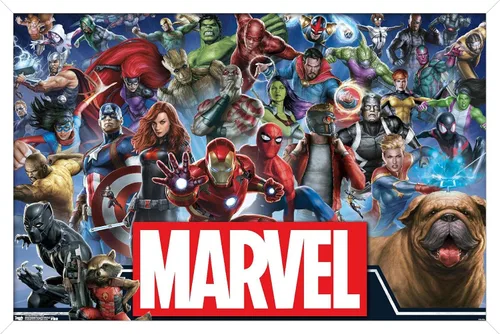 Vista 15 de Trends International Marvel Comics - Póster de pared de héroes del universo Marvel, 14.725 x 22.375 pulgadas, versión enmarcada de madera de granero