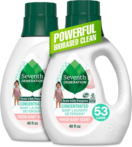 Vista 9 de Seventh Generation Detergente concentrado para ropa, fórmula antimanchas, aroma a lavanda fresca, 40 oz (53 cargas)