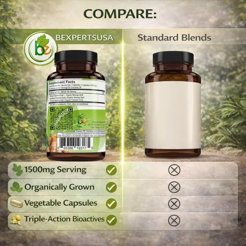 Vista 6 de Moringa, Guanabana y Cúrcuma (Moringa, Guanábana y Cúrcuma) 90 cápsulas 1500 mg por porción, potente mezcla de ingredientes 100% naturales
