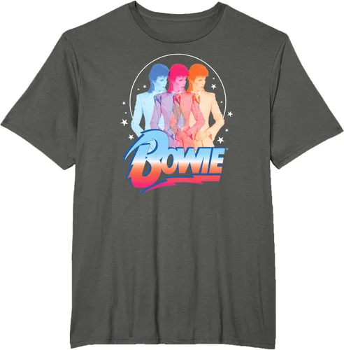 Vista 5 de David Bowie - Camiseta Bowie 3D, Negro